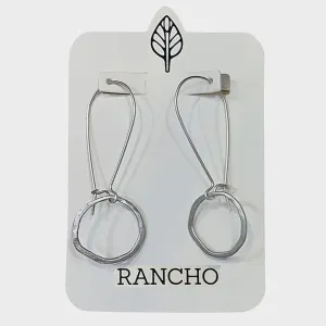 Silver Daisy Disc on Silver Catch Back Hook