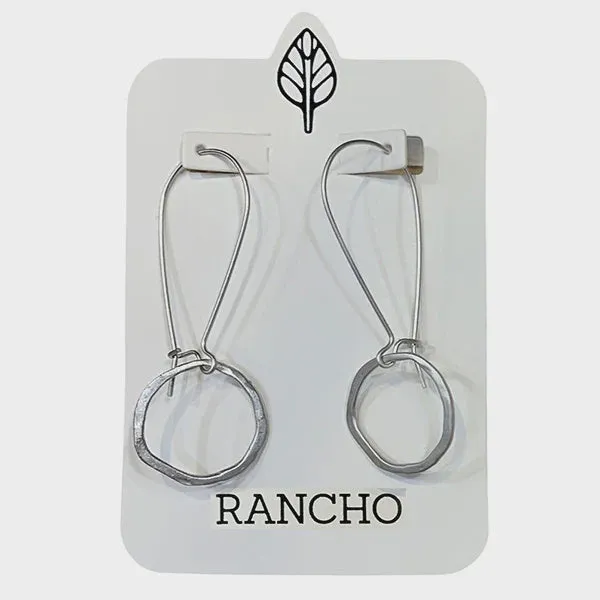 Silver Daisy Disc on Silver Catch Back Hook