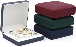 Small Ring Organizer Box, Portable Rings Jewelry Holder Case, Modern Ring Storage Tray Fit for Women,Girl for Travel (red)