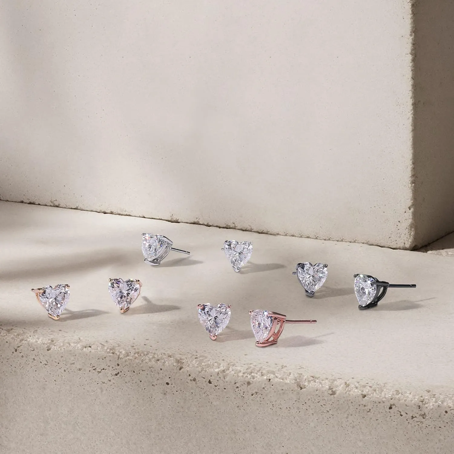 SMILEST Valentines Day Gifts for Her, 1-3ct Heart Moissanite Stud Earrings for Women Men, Brilliant Heart D Color VVS1 Clarity Lab Created Moissanite Earrings 925 Sterling Silver Moissanite Earrings