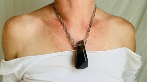 Smokey Quartz Necklace. Sterling Silver. Atelier Aadya. 2331