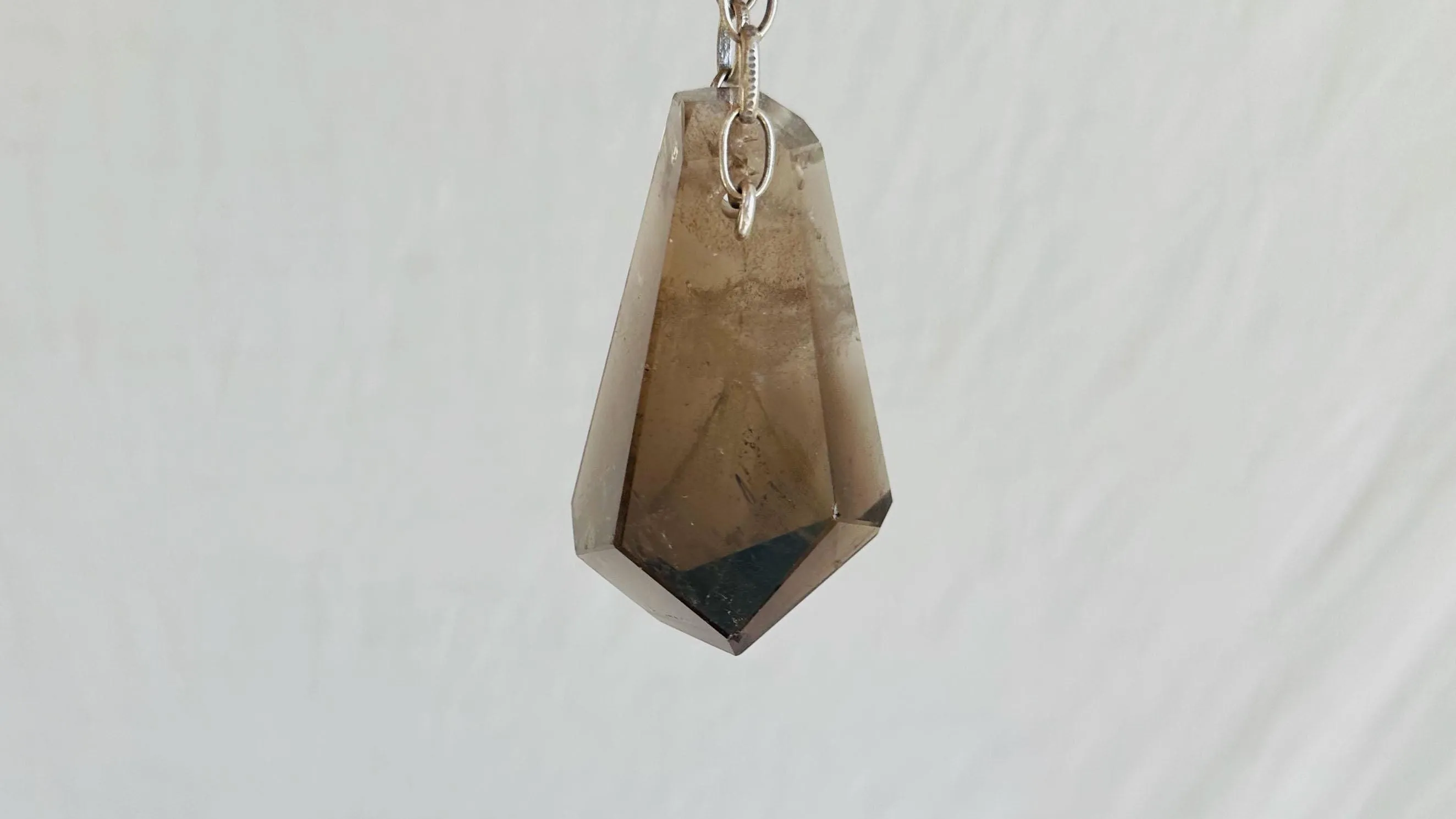 Smokey Quartz Necklace. Sterling Silver. Atelier Aadya. 2331