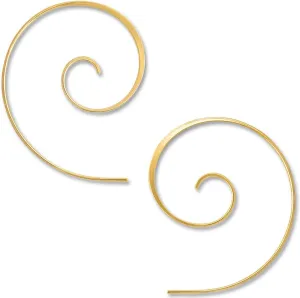 Spiral Threader Boho Earrings for Women - Hypoallergenic Thin Twist Hoop Earrings - Plated in 925 Sterling Silver or 18K Gold, Safe for Sensitive Ears