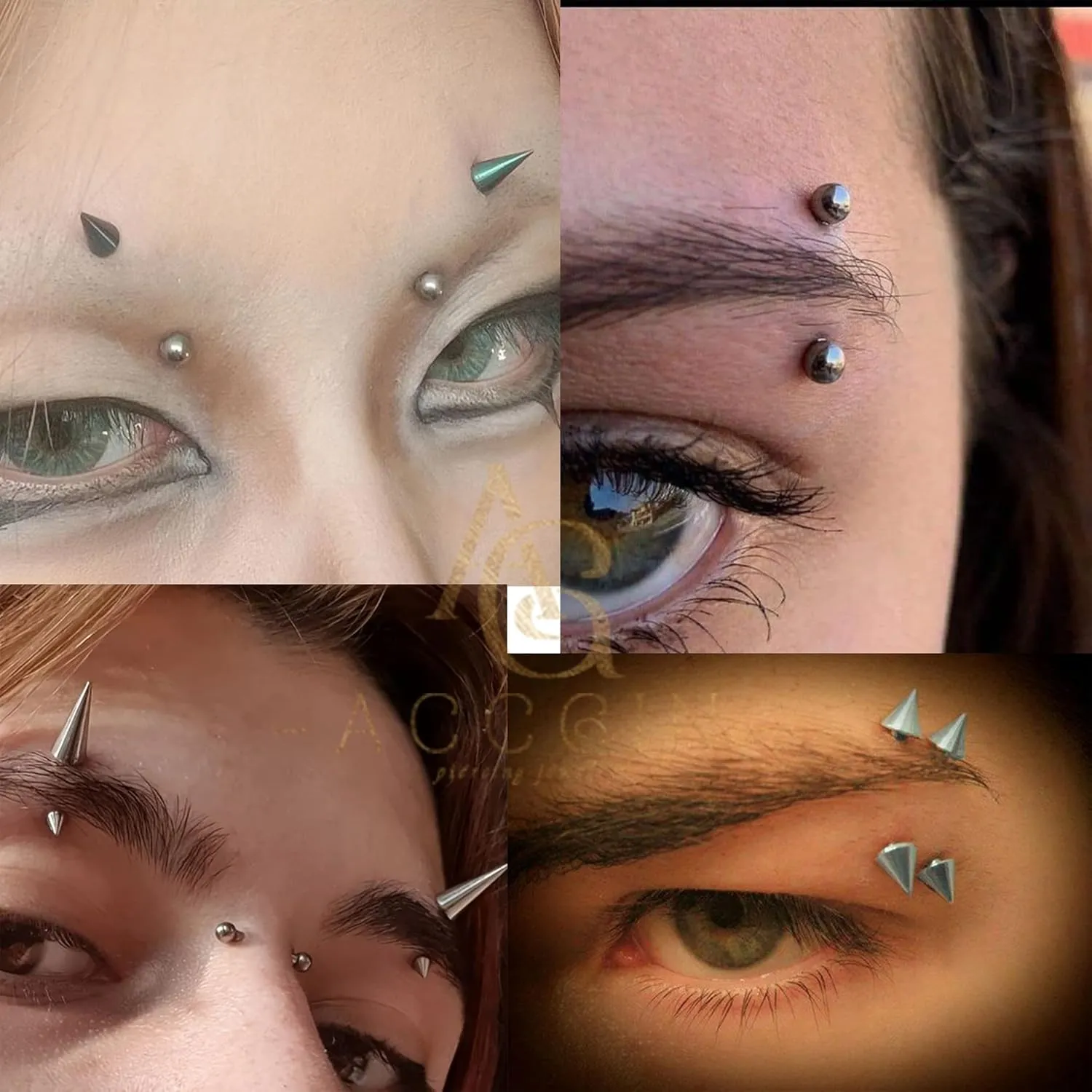 Stainless Steel Eyebrow Rings 16G Spike Eyebrow Piercing Jewelry Curved Belly Rings Navel Barbell Vertical Labret Lip Rings Spike Tragus Helix Daith Tragus Earrings Rook for Women Men