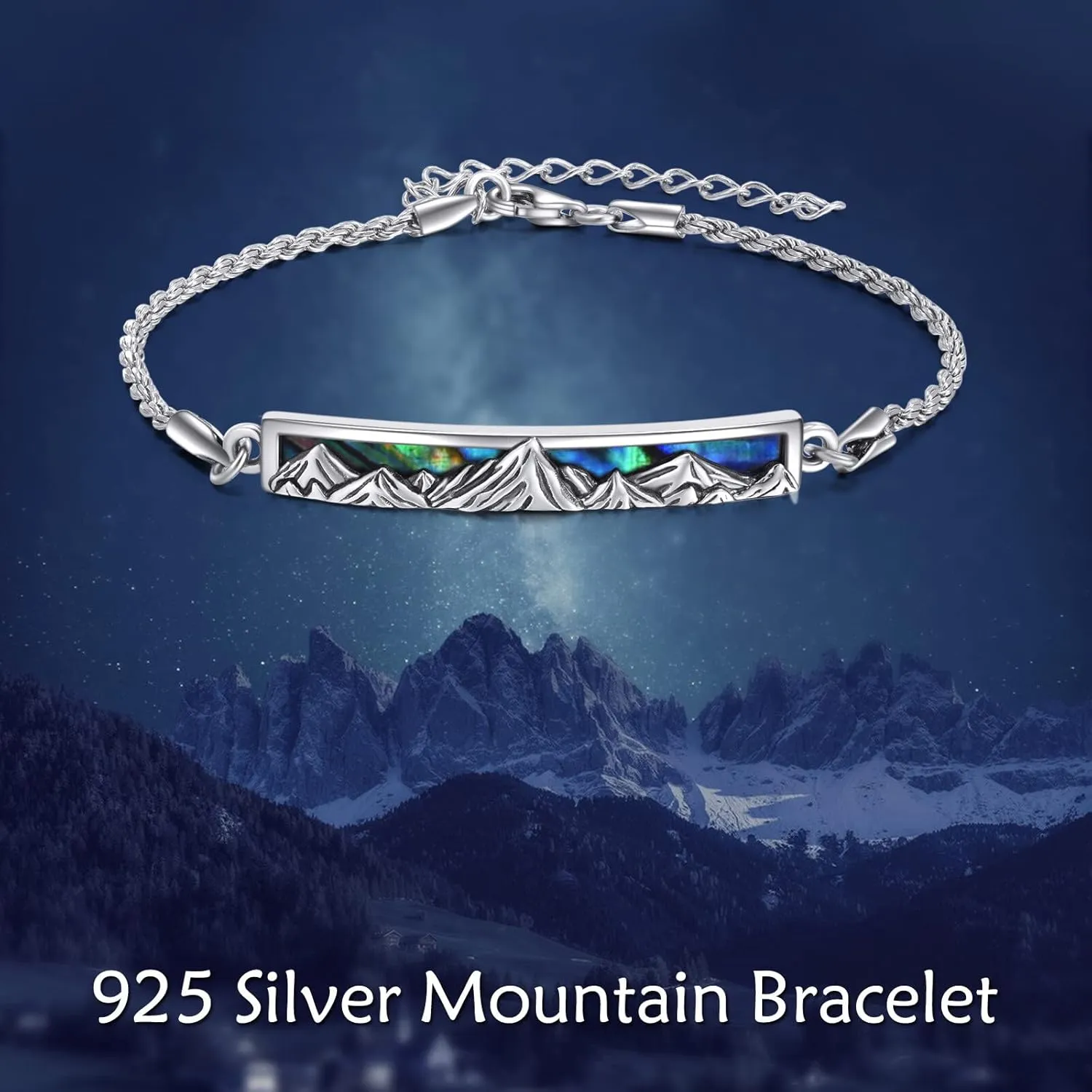 Sterling Silver Engraved Inspirational Adjustable Bracelet Graduation Gift for Her, Women Bracelets