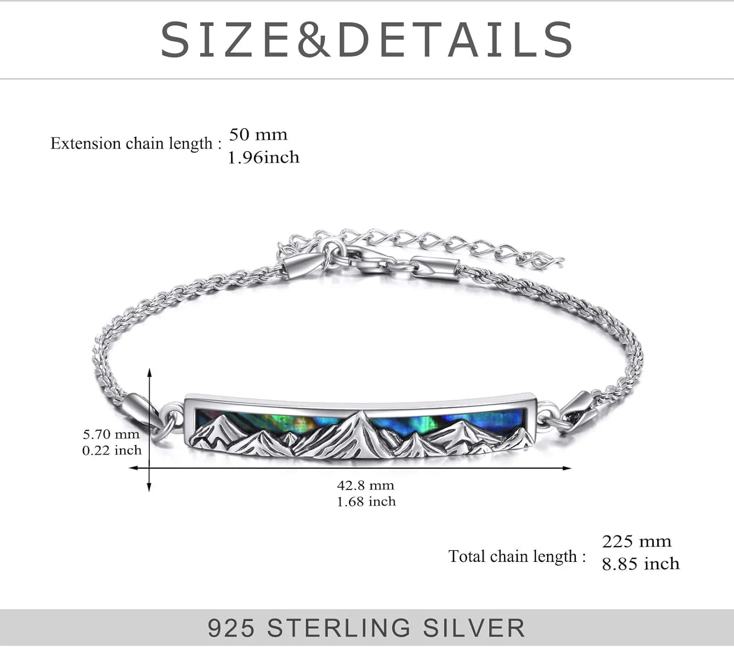 Sterling Silver Engraved Inspirational Adjustable Bracelet Graduation Gift for Her, Women Bracelets