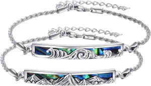 Sterling Silver Engraved Inspirational Adjustable Bracelet Graduation Gift for Her, Women Bracelets