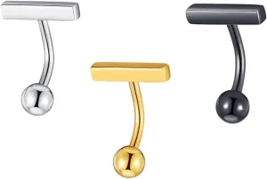 Stylish Navel Ring 3pcs Belly Button Jewelry Stainless Steel Piercing Decor Comfortable for Daily Wear
