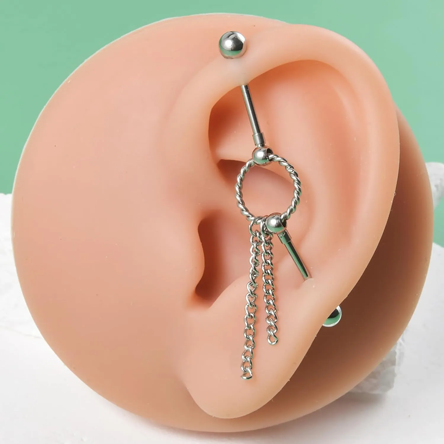 Stylish Stainless Steel Chain Septum Piercing Nose Rings for Women Fashion Forward Stainless Steel Ear Piercing Set