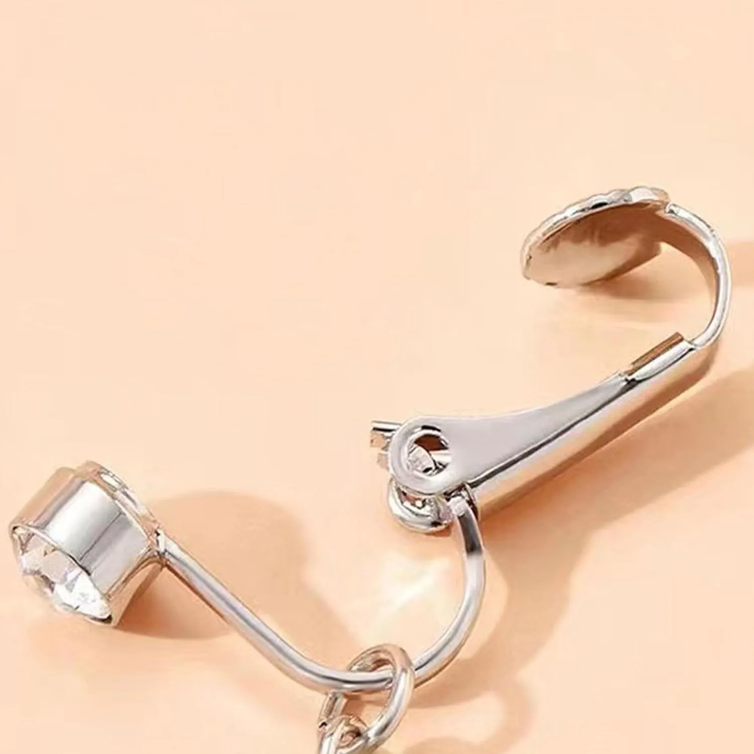 Stylish Zirconia Piercing Belly Button Clip Easy to Wear Navel Rings Adjustable Comfortable Coppers Body Jewelry No-piercing belly button clip