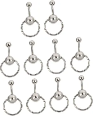 Titanium Steel Navel Ring Belly Button Ring Dangling Belly Button Piercing