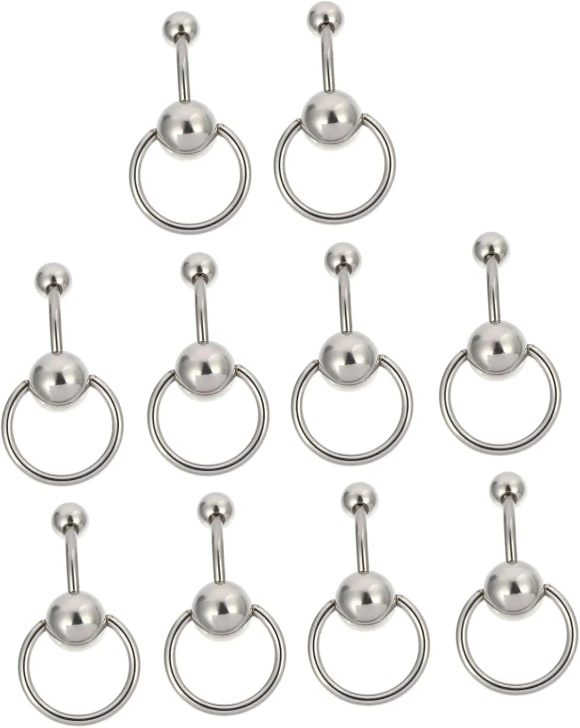 Titanium Steel Navel Ring Belly Button Ring Dangling Belly Button Piercing
