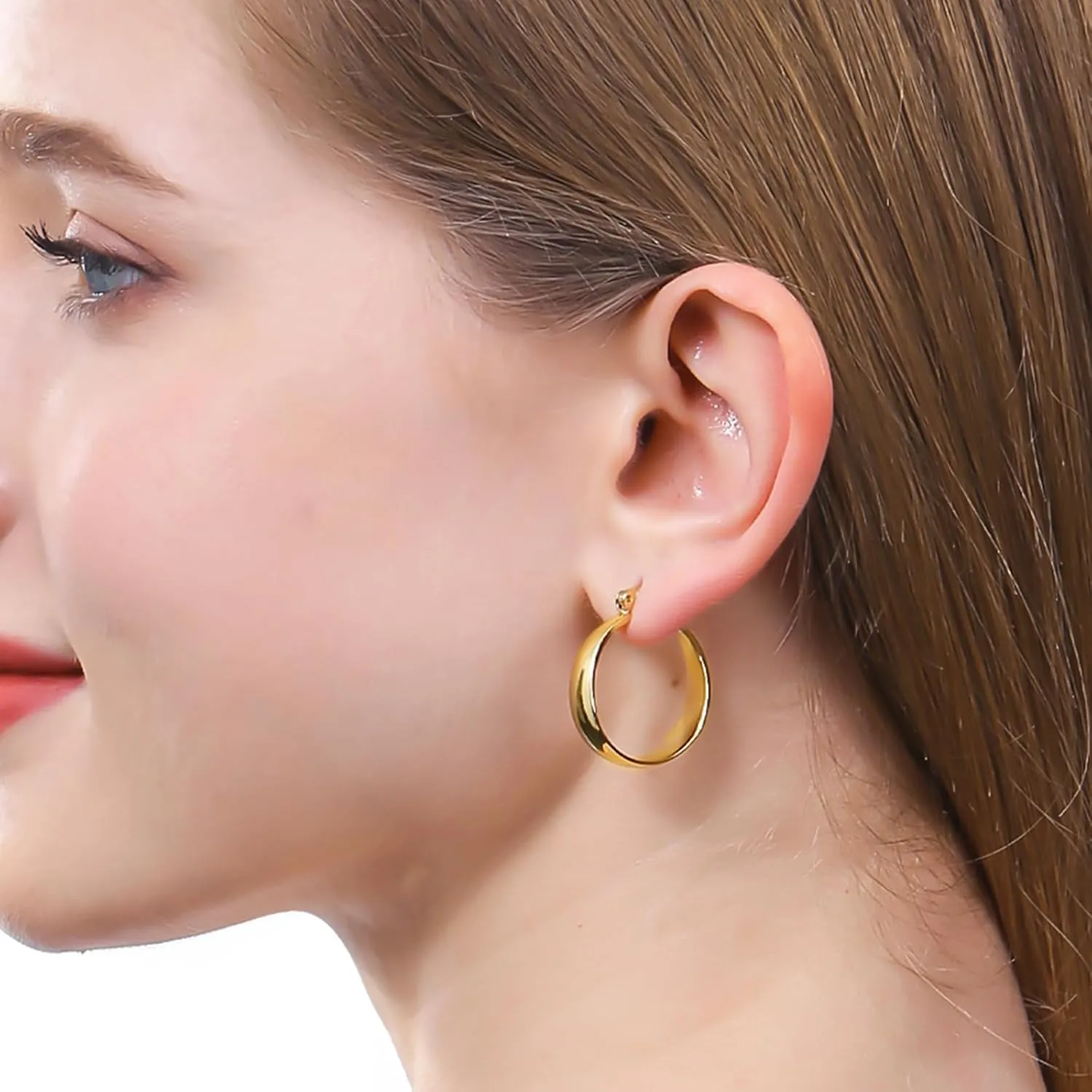 ToHeart 14k Gold Hoop Earrings for Womens Hoop Earrings