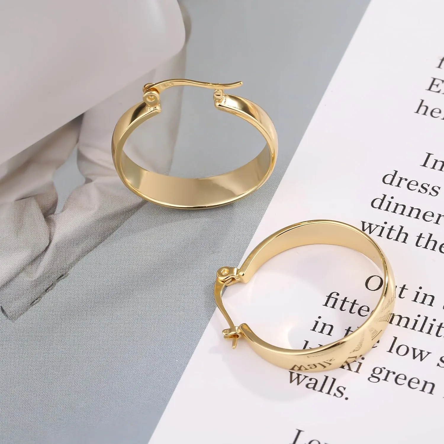 ToHeart 14k Gold Hoop Earrings for Womens Hoop Earrings