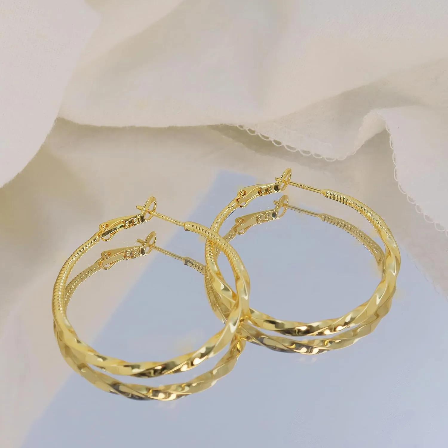 ToHeart 14k Gold Hoop Earrings for Womens Hoop Earrings