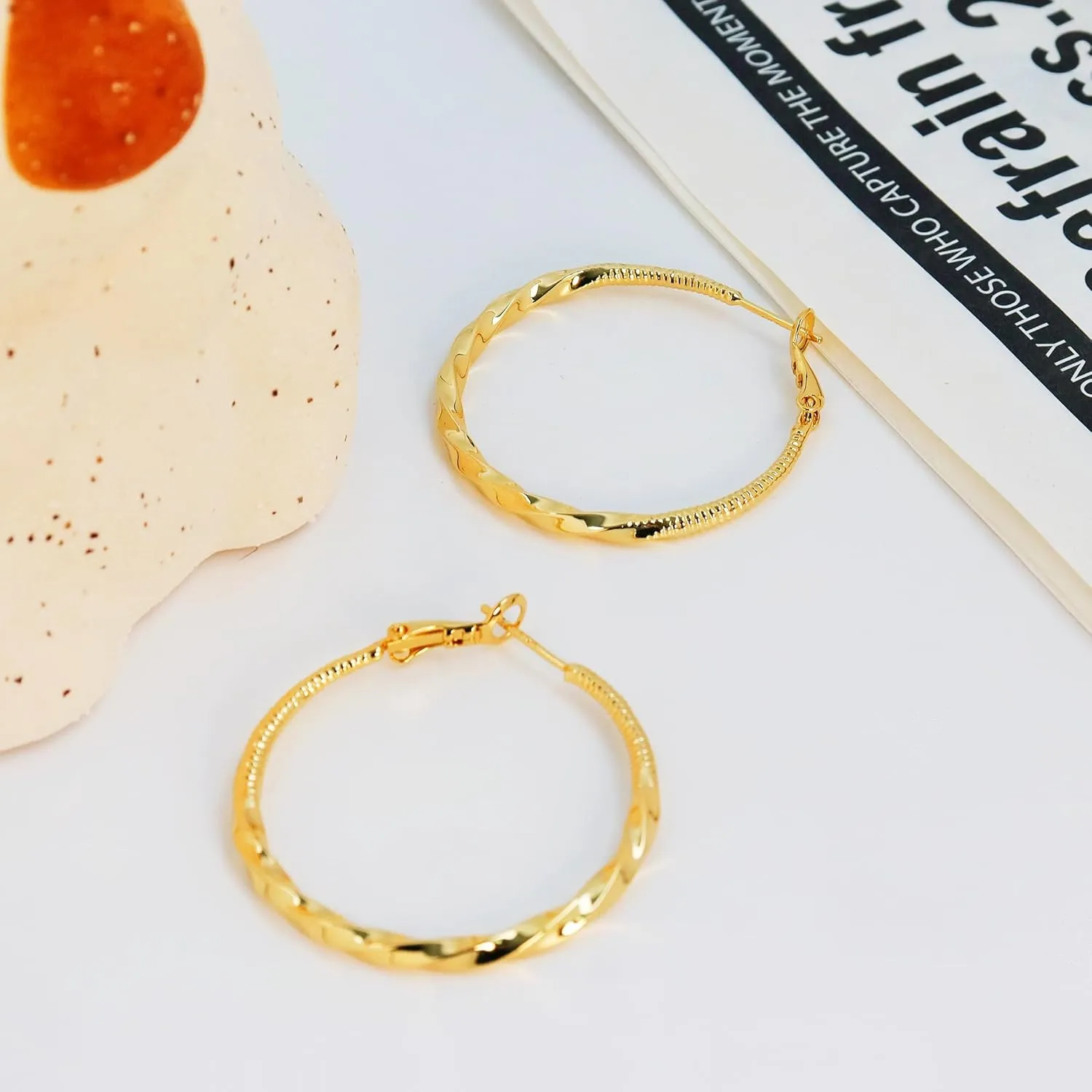 ToHeart 14k Gold Hoop Earrings for Womens Hoop Earrings