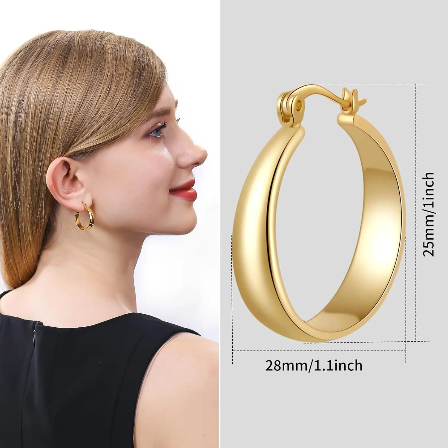 ToHeart 14k Gold Hoop Earrings for Womens Hoop Earrings