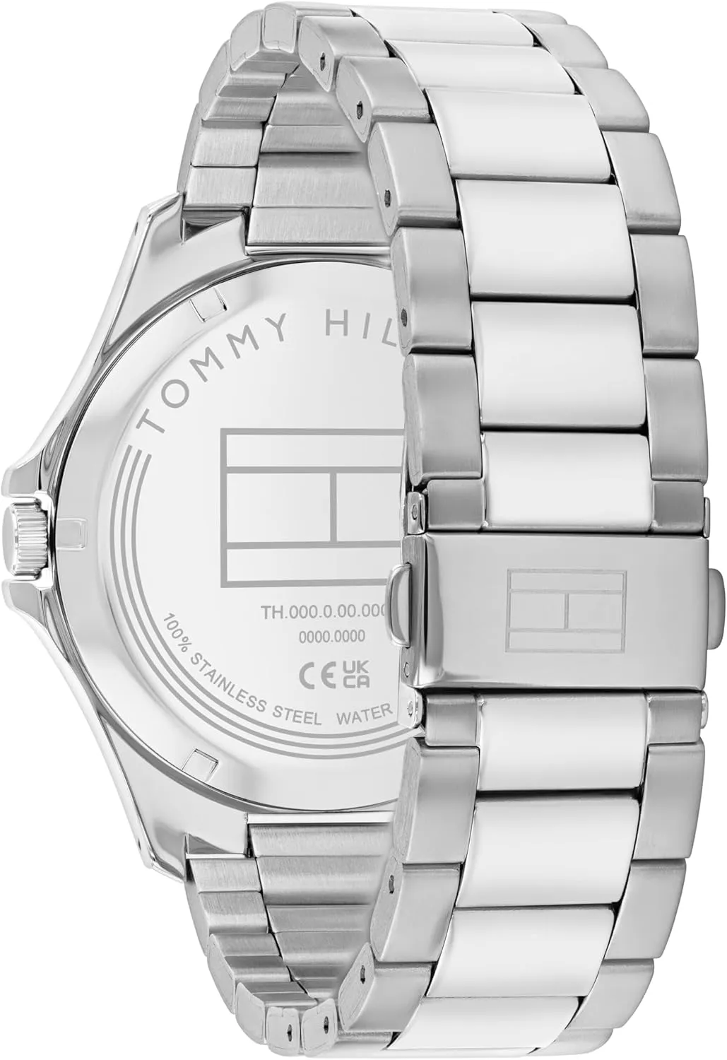 Tommy Hilfiger Men's 3H Quartz Watch, Stainless Steel Bracelet, Water Resistant 3 ATM, Modern and Stylish Timepiece, Gift for Him, 42mm