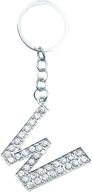 Unpafcxddyig Fashion A-Z Initials Letter Keychain Shiny Crystal Keyring DIY Key Ring for Women Handbags