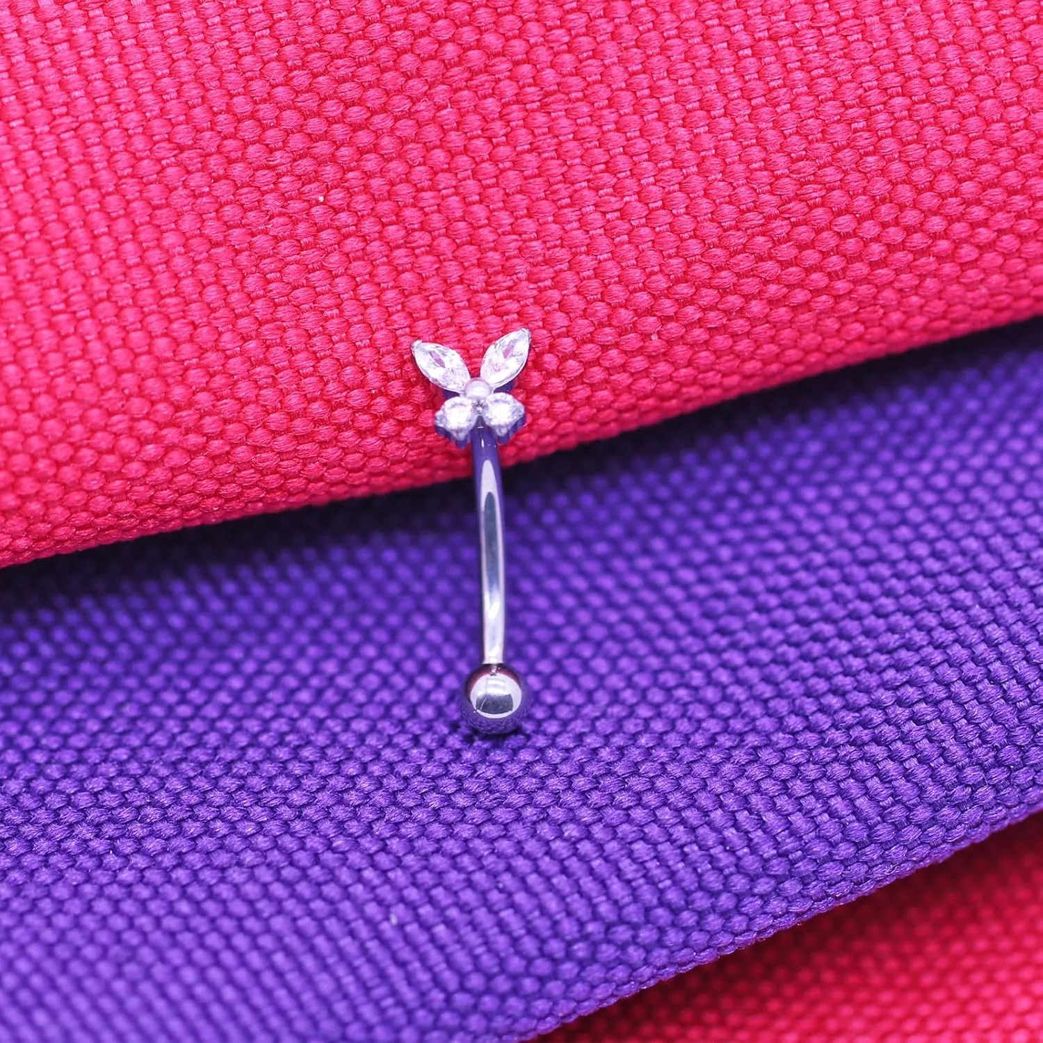 VERAMI 16G G23 Titanium Rook Earrings Rook Jewelry for Women F136 Titanium 16G Heart Rook Eyebrow Piercing Jewerly 10mm Internal Thread Flower Eyebrow Rings Eyebrow Barbell Vertical Labret Stud