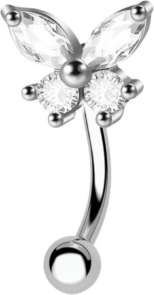 VERAMI 16G G23 Titanium Rook Earrings Rook Jewelry for Women F136 Titanium 16G Heart Rook Eyebrow Piercing Jewerly 10mm Internal Thread Flower Eyebrow Rings Eyebrow Barbell Vertical Labret Stud
