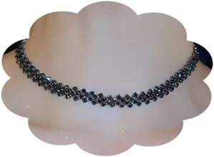 Wiwpar Layered Black Rhinestone Shiny Choker Necklaces Black Crystal Necklace Chains Sparkly Party Necklace Jewelry for Women