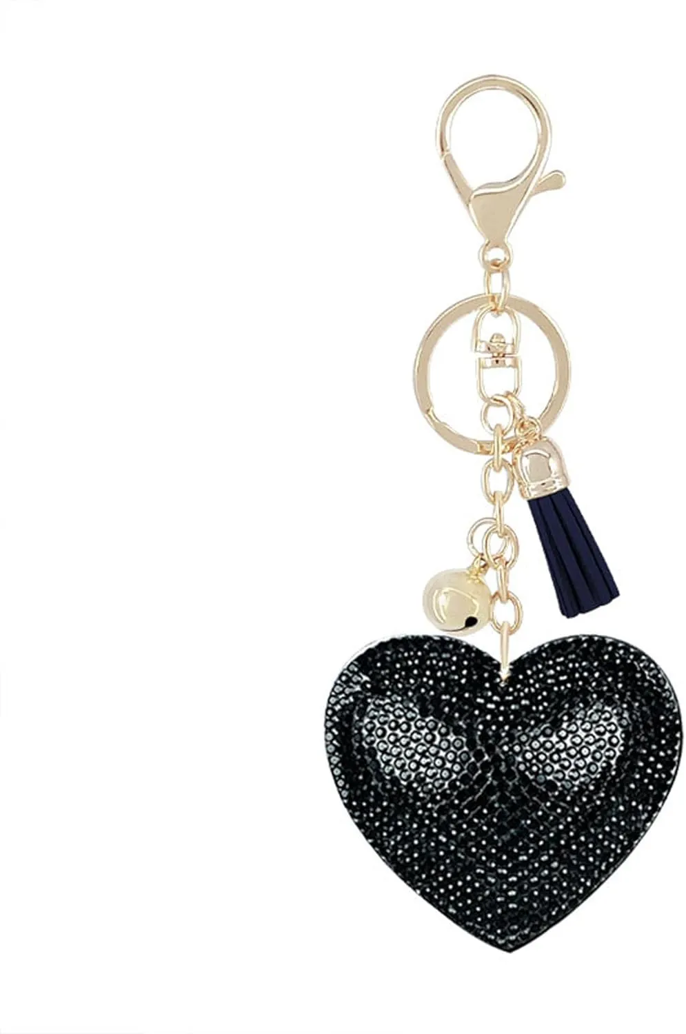 Women Heart Fashion Keychain Cute Shiny Rhinestone Butterfly Women Pendant Key Ring for Purse Handbags
