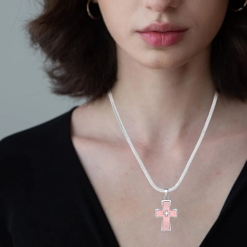 Women's Elegant Necklaces, Gold Heart Charm | PinkCross & Stainless Steel | Perfume Bottle Pendant | Layered Pearls | Smile Round | Gold Square - 18K Gold & Silver Plated Jewelry Gifts for Her